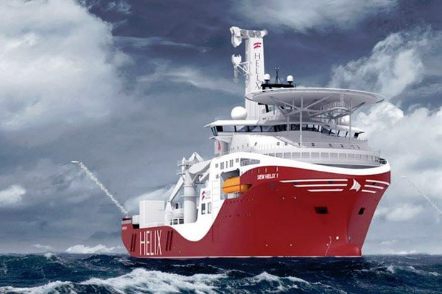 Das Offshore-Spezialschiff "Siem Helix 1" in einer Computeranimation. Das Offshore-Spezialschiff "Siem Helix 1" in einer Computeranimation.