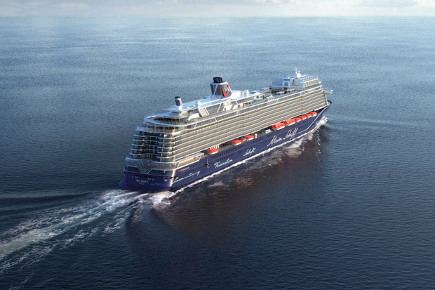 Wie in diesem Rendering soll die neue "Mein Schiff 1" künftig über die Weltmeere fahren. Wie in diesem Rendering soll die neue "Mein Schiff 1" künftig über die Weltmeere fahren.